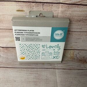 We R Memory Keepers Letterpress Plate "Finders Keepers" New WRMK